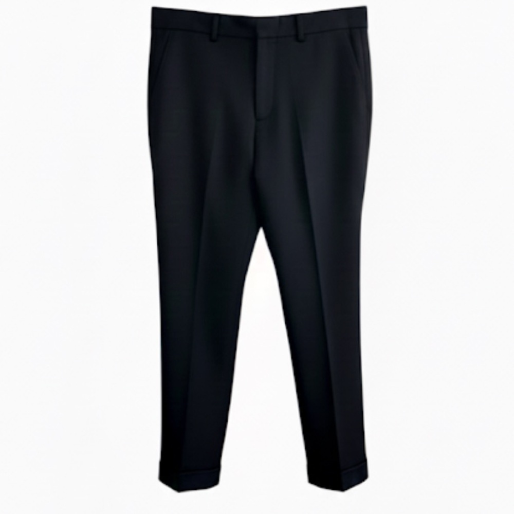 Alice + Olivia “Employed” Wool Single Pleat Cuffed And Cropped Pants Size 4 EUC!